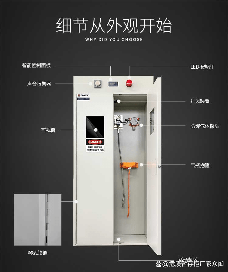 智能報(bào)警氣瓶柜細(xì)節(jié)